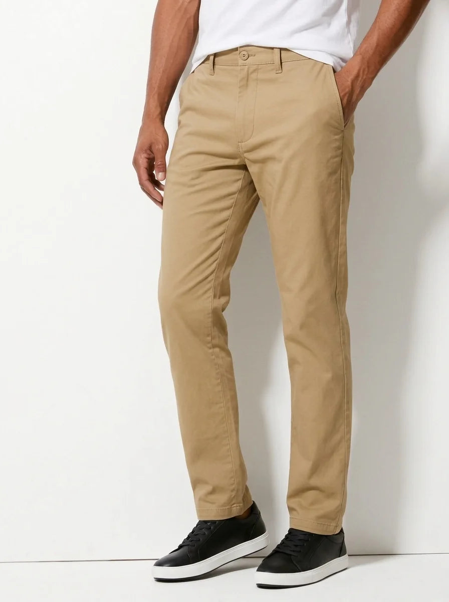 Beige Cotton Chino