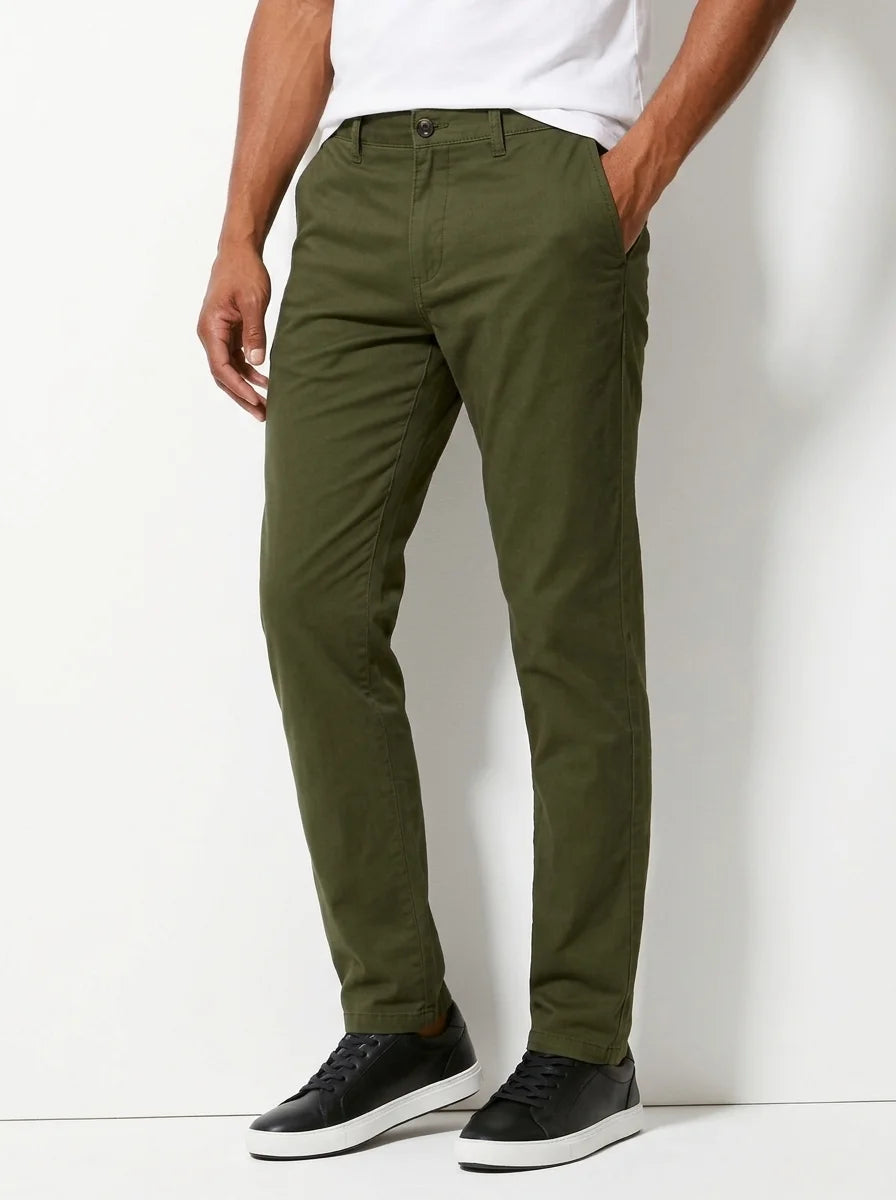 Olive Green Cotton Chino