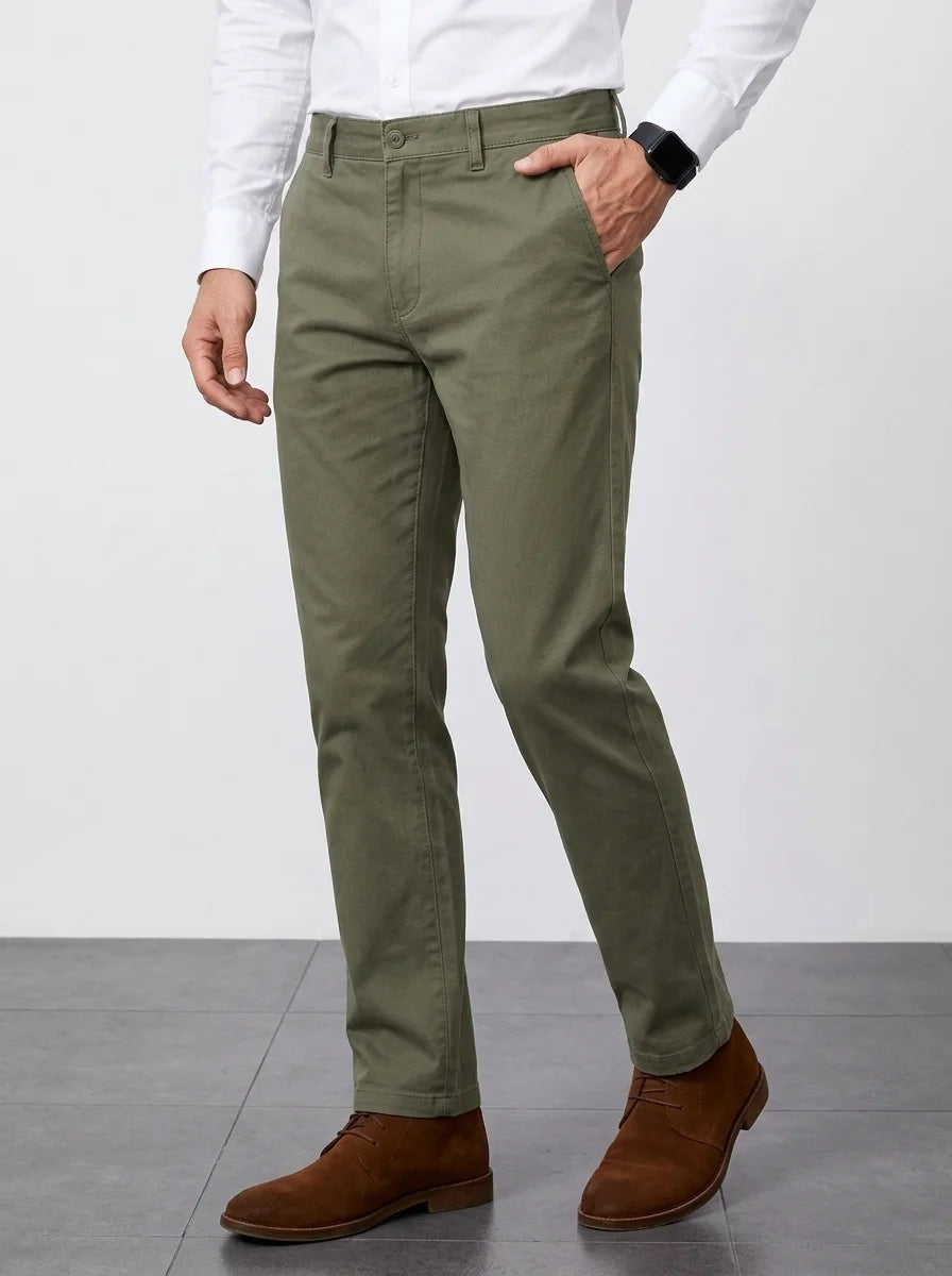 Green Cotton Chino