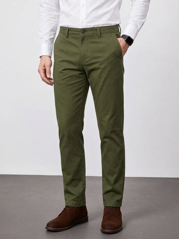 Olive Green Cotton Chino