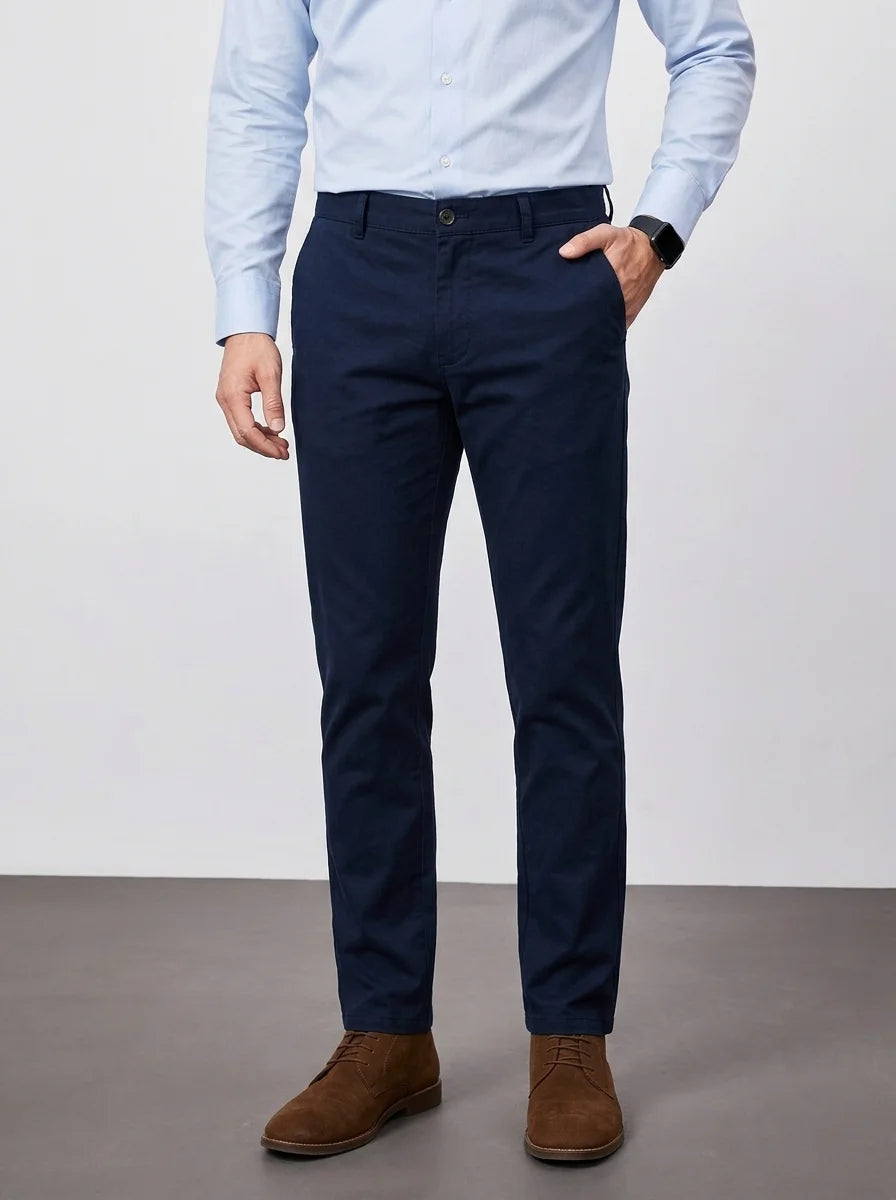 Navy Blue Cotton Chino