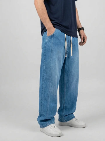 Mid Light Blue Denim Jeans With Dart