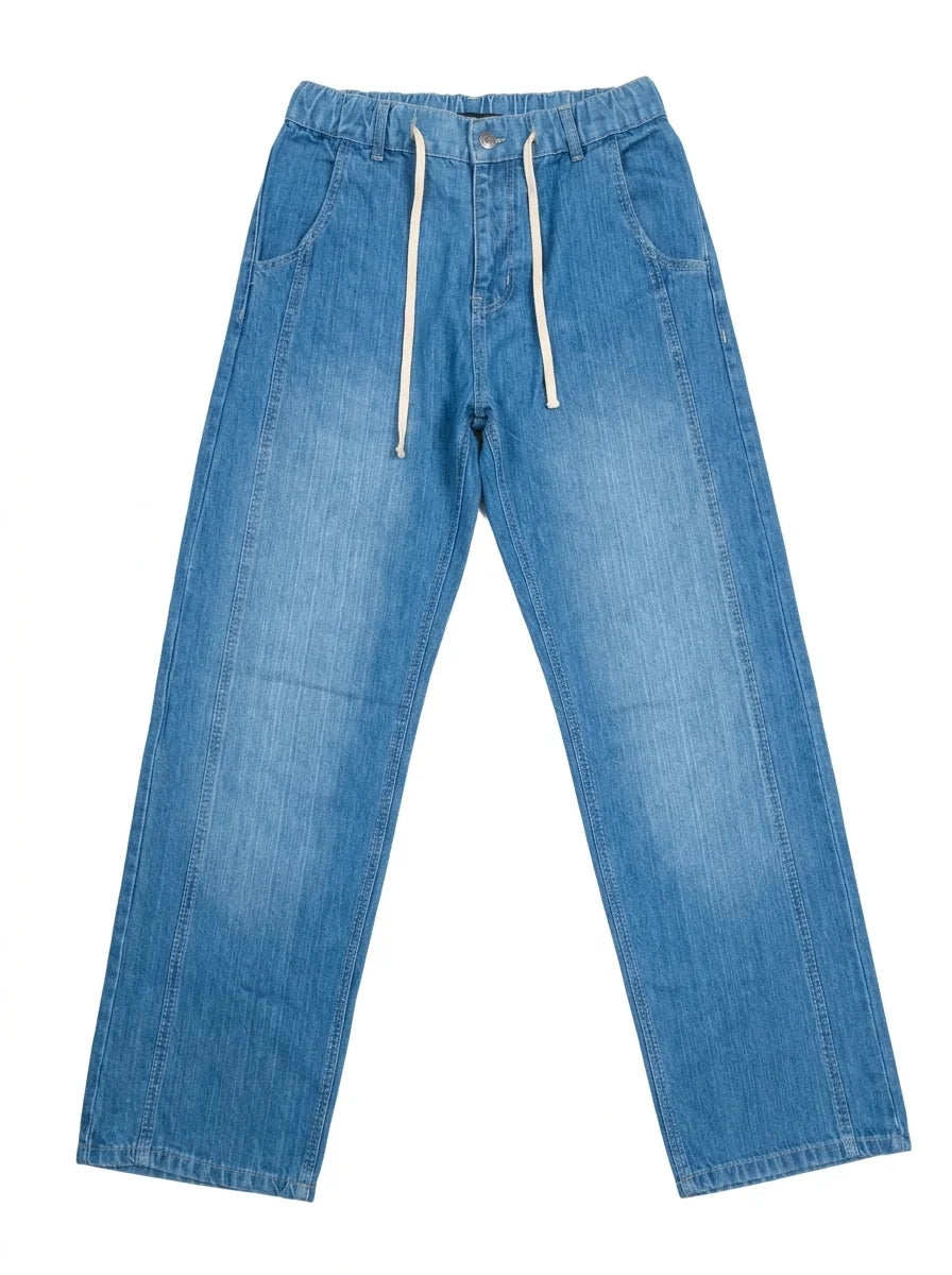 Mid Light Blue Denim Jeans With Dart